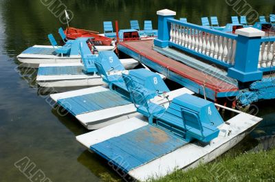 boating station with catamaran