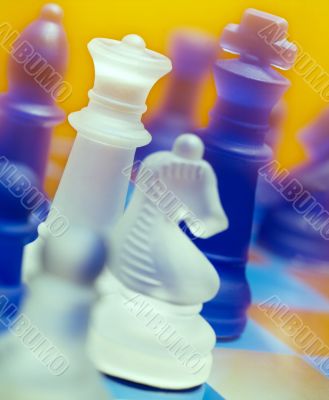 Chess Pieces. Intelect game