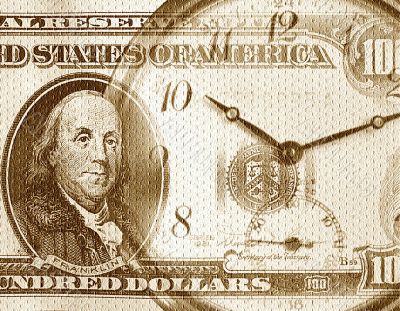 Time Is Money. Business sign