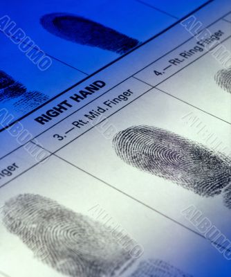 Fingerprints. Criminam element