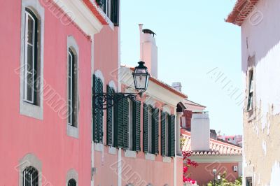 Traditional stone houses in the Cascais, Portugal