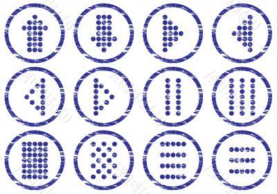 Matrix symbols icon set.