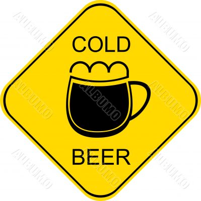 Cold beer sign