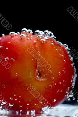plum in water