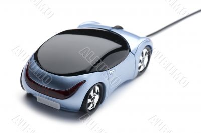 Computer mouse car closeup