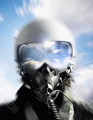 Portrait of Pilot in Flight Gear