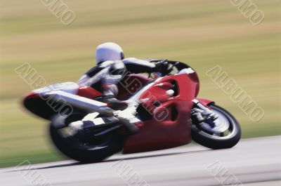 Motorcycle Racing. blurry view