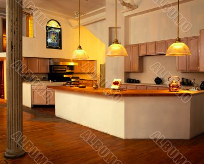 modern kitchen. interior.