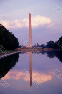 Washington Monument at dusk