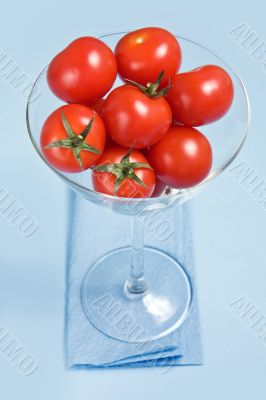 Cherry tomatoes in glass