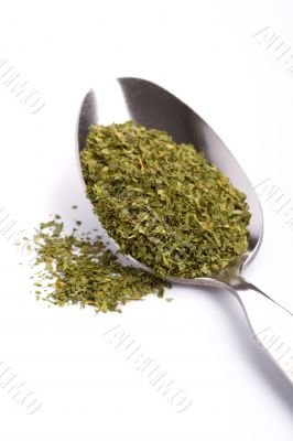 spoon with ground spice