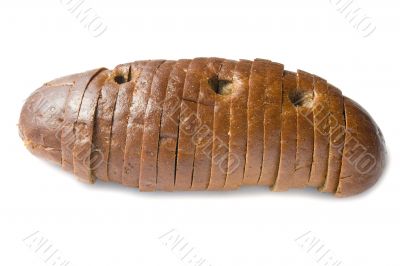 black bread closeup