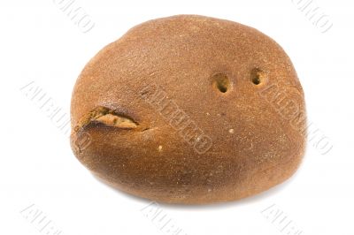 black bread on white