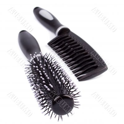 two hairbrushes