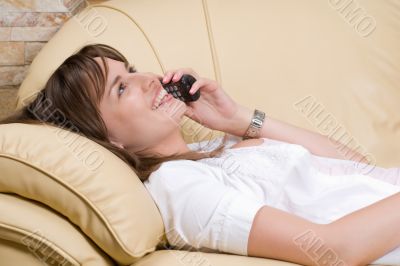 Beautiful woman with phone