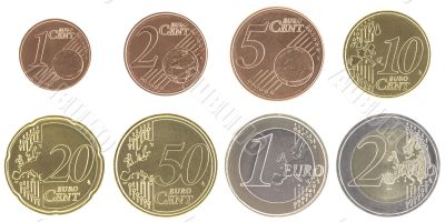 Uncirculated euro coins set with new map