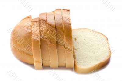 Cutting white bread on white