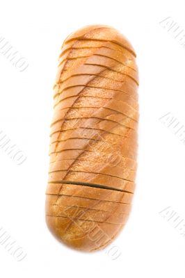 white bread on white background