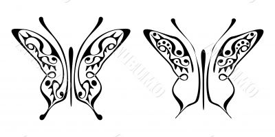 Vector butterfly tattoo