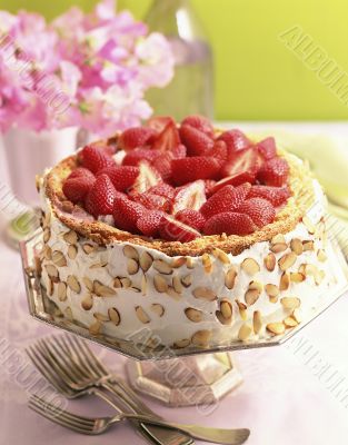 Strawberry Almond Cake