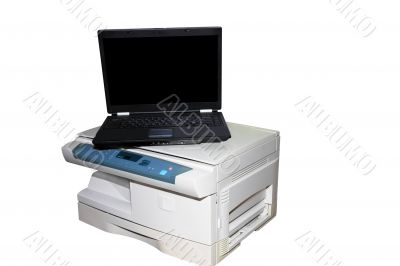 computer and laser printer