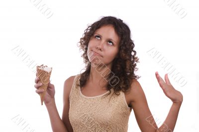 Girl eating an ice-cream