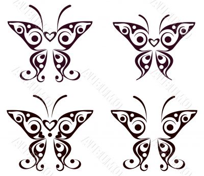 Butterfly pattern tattoo