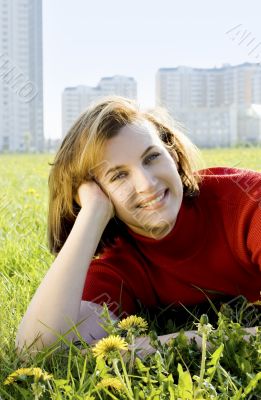 Woman on meadow