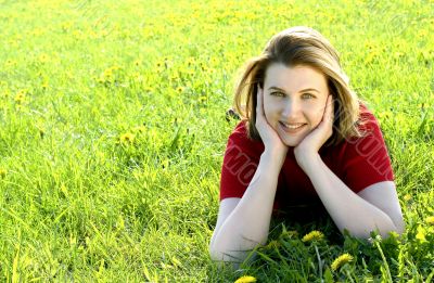 Woman on meadow