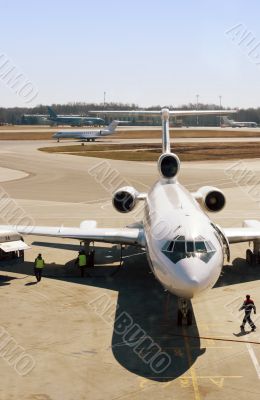 Airplane`s refueling