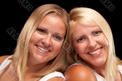 Two Beautiful Smiling Sisters Portrait