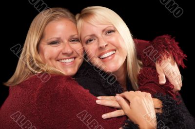Two Beautiful Smiling Sisters Portrait