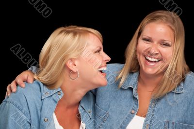 Two Beautiful Sisters Laughing