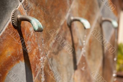 Stone Wall Fountain Abstract