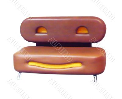sofa with smile
