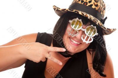 Beautiful Smiling Girl with Peace Sign