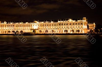 state hermitage at night