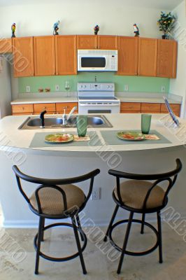 Kitchen with Bar Stools