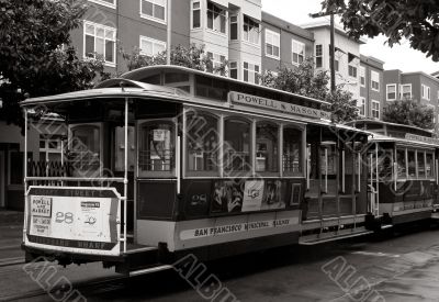 Cable car in San Francisco