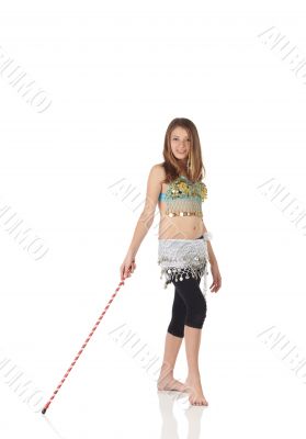 Young belly dancing girl