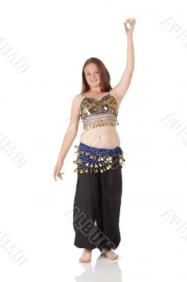 Young belly dancing girl