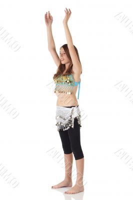 Young belly dancing girl