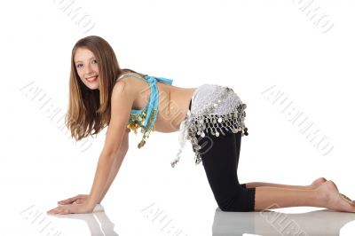 Young belly dancing girl