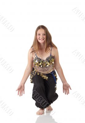 Young belly dancing girl