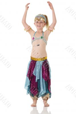 Young belly dancing girl