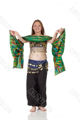 Young belly dancing girl