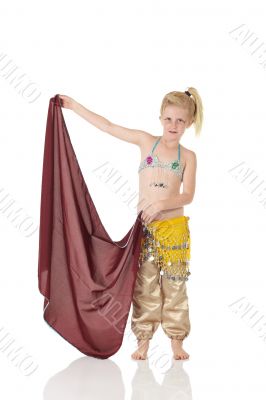 Young belly dancing girl