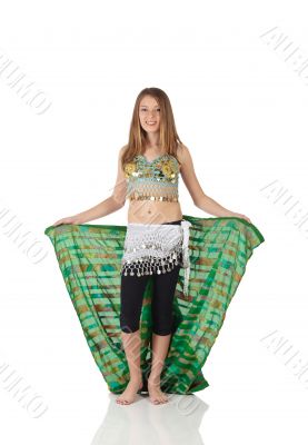 Young belly dancing girl