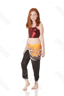 Young belly dancing girl