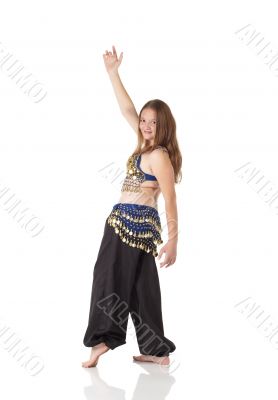 Young belly dancing girl